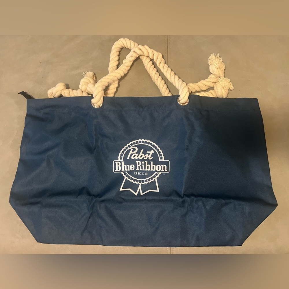 Pabst Blue Ribbon Navy Tote Bag